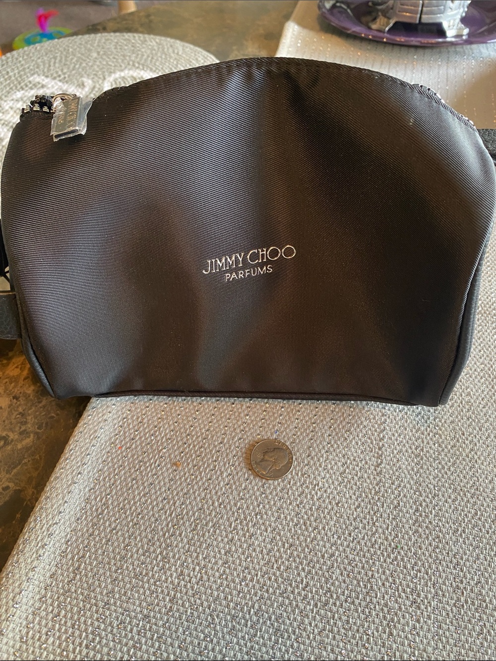 Jimmy Choo Black Parfums Toiletry Pouch